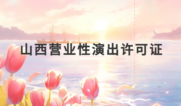 山西營業(yè)性演出許可證怎么辦理,申請流程、條件及材料攻略