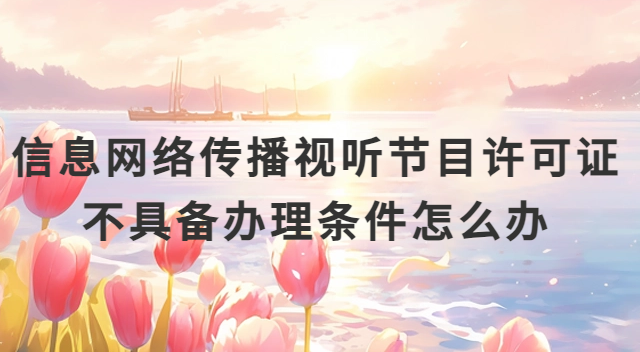 信息網(wǎng)絡傳播視聽節(jié)目許可證不具備辦理條件怎么辦?網(wǎng)絡視聽備案辦理